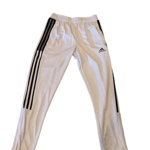 White adidas track Tiro Soccer Pants KIDS YOUTH BOYS NWT  11-12Y